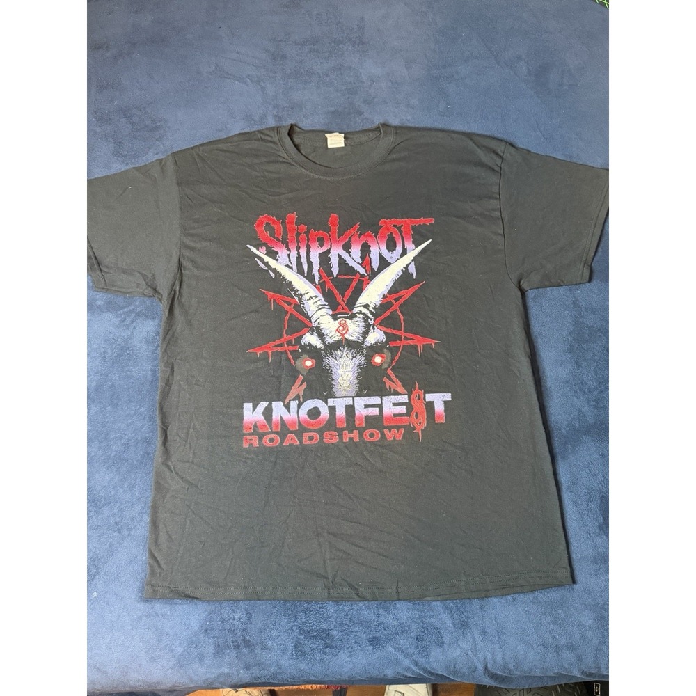 2020 Slipknot Knotfest Roadshow Tour T Shirt Adult Sz XL Black Metal Rock Band T